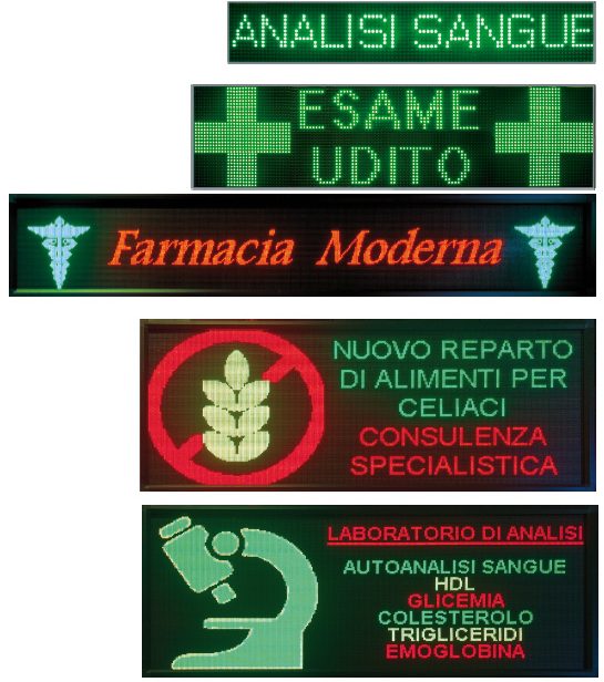 Insegne e pannelli led per farmacia