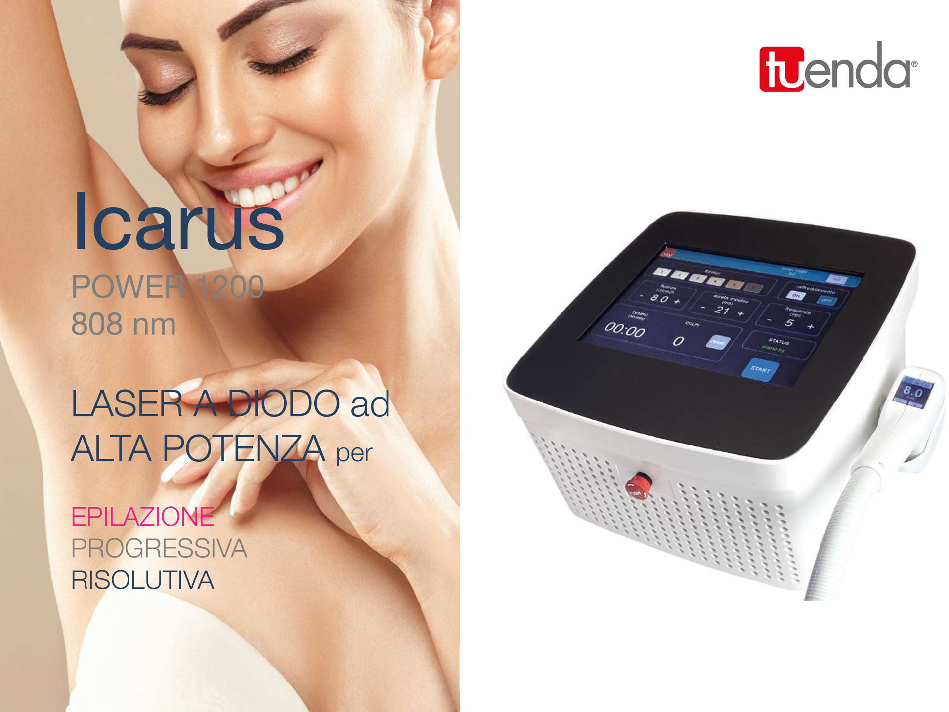 Icarus 1200 laser a diodo per epilazione